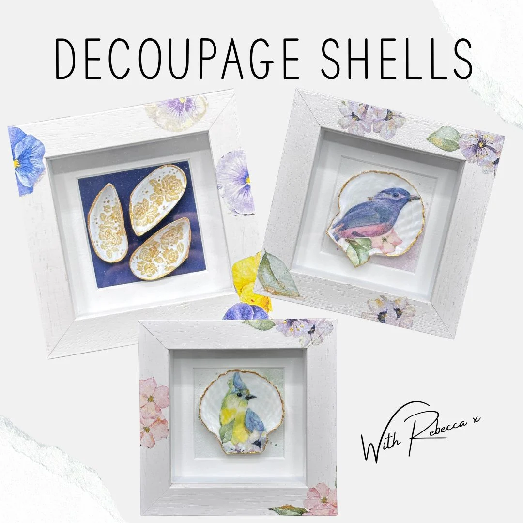 Join Rebecca at the Craft Cafe for Decoupage shells